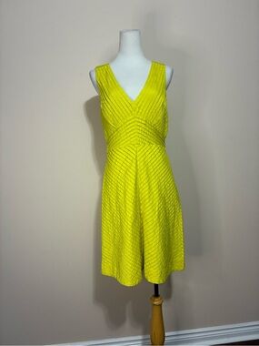 J.Crew Chevron Pleated Cotton Sundress